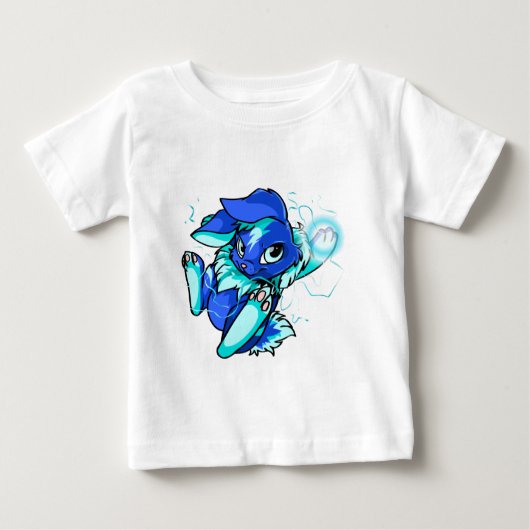 T-shirt Pour Bébé Cybunny jaune avec des étoiles (Devant)