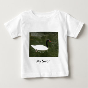 T-shirt Pour Bébé Cygne noir et blanc
