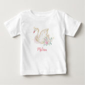 T-shirt Pour Bébé Cygne Princesse (Devant)