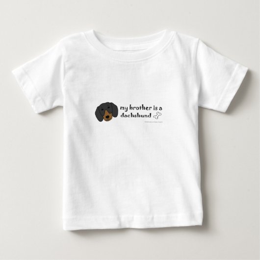 T-shirt Pour Bébé dachshund (Devant)