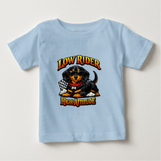 T-shirt Pour Bébé Dachshund drôle Low Rider Haute Attitude
