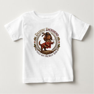 T-SHIRT POUR BÉBÉ DACHSHUND FRINGANT
