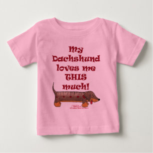 T-shirt Pour Bébé Dachshund Love Meter