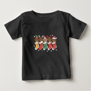 T-shirt Pour Bébé Dachshund Maman Noël Amoureux des chiens cadeau No