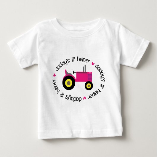 T-shirt Pour Bébé Daddy's Lil Helper Tractor Girl (Devant)