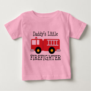 T-shirt Pour Bébé Daddys Little Firefighter