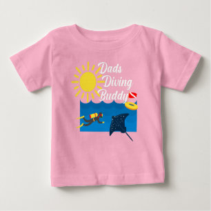 T-shirt Pour Bébé Dads Diving Buddy Design - Baby Fine Jersey T-Shir