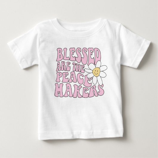 T-shirt Pour Bébé Daisy et les artisans de la paix Slogan (Devant)
