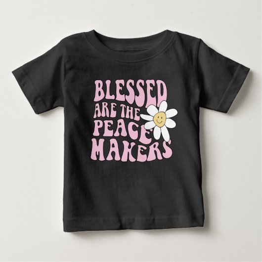 T-shirt Pour Bébé Daisy et les artisans de la paix Slogan (Devant)