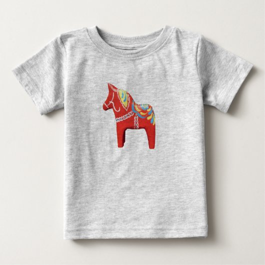 T-shirt Pour Bébé Dala Horse Baby Bodysuit (Devant)