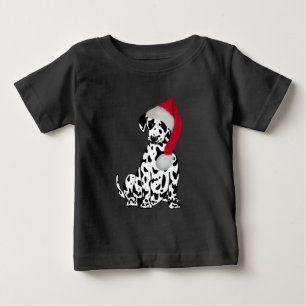 T-shirt Pour Bébé Dalmate de Noël