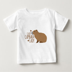 T-shirt Pour Bébé dame de capybara folle