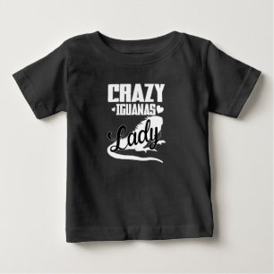 T-shirt Pour Bébé Dame Iguane Folle