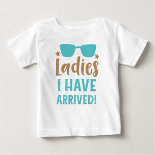 T-shirt Pour Bébé Dames Je Suis Arrivée, Lunettes De Soleil, Étoiles