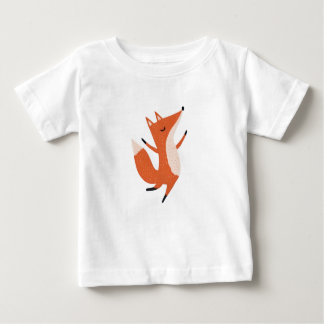 T-shirt Pour Bébé Dancing Fox Cute Art