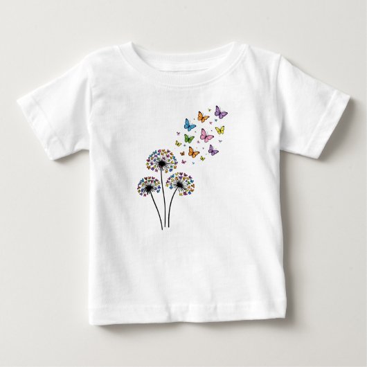 T-shirt Pour Bébé Dandelion butterfly flow (Devant)