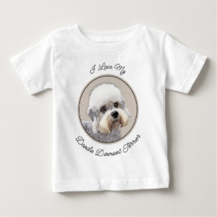 T-shirt Pour Bébé Dandie Dinmont Terrier Peinture Chien Art original