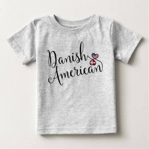 T-shirt Pour Bébé Danois-Américain Coeurs Entwintés