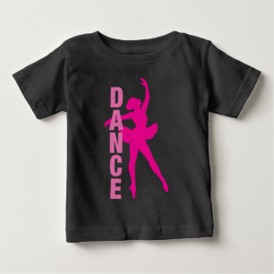 T-shirt Pour Bébé Danse de ballerine rose chaud pour filles