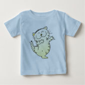 T-shirt Pour Bébé Danse de chat de Kitty (Devant)