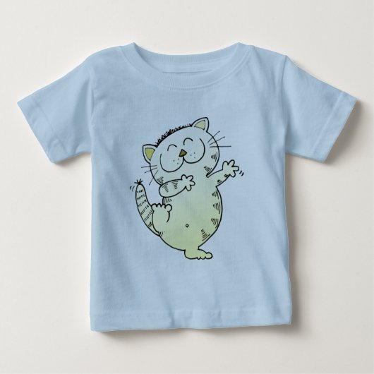 T-shirt Pour Bébé Danse de chat de Kitty (Devant)