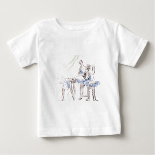 T-shirt Pour Bébé Danseuse de ballet à l'aquarelle