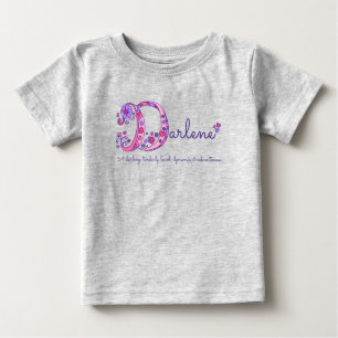T-shirt Pour Bébé Darlene girls name and sense D monogram shirt