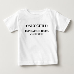 T-shirt Pour Bébé Date d'expiration d'enfant unique Juin 2019
