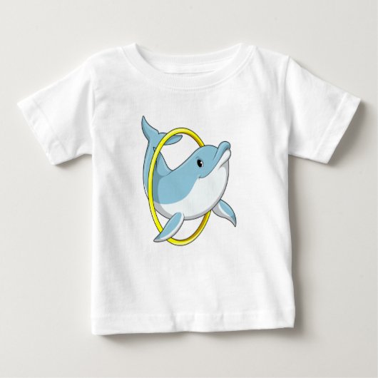 T-shirt Pour Bébé Dauphin avec anneau (Devant)