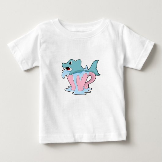 T-shirt Pour Bébé Dauphin avec Coupe d'eau.PNG (Devant)