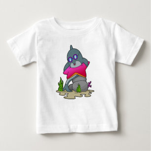 T-shirt Pour Bébé Dauphin avec lunettes
