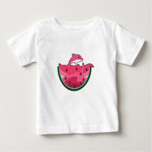 T-shirt Pour Bébé Dauphin avec pastèque
