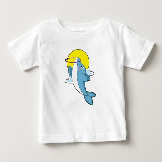 T-shirt Pour Bébé Dauphin avec pneus Fitness (Devant)