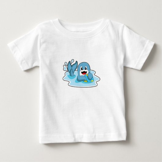 T-shirt Pour Bébé Dauphin avec water polo (Devant)