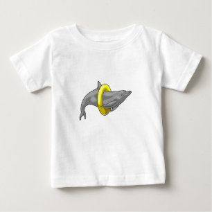 T-shirt Pour Bébé Dauphin natation Lifebuoy