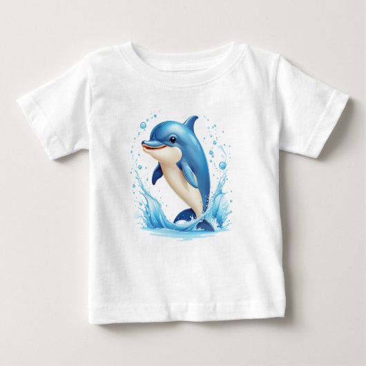 T-shirt Pour Bébé dauphin, nature, photos d'eau (Devant)