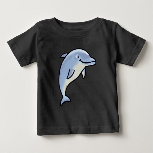 T-shirt Pour Bébé Dauphin souriant mignon (Devant)