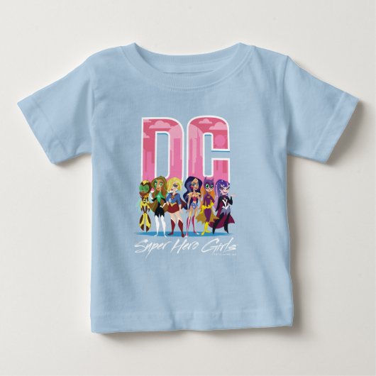 T-shirt Pour Bébé DC Super Hero Girls Lineup (Devant)