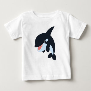 T-Shirt pour bébé de baleine tueuse en caricature
