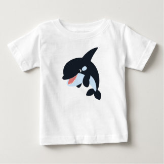 T-Shirt pour bébé de baleine tueuse en caricature 