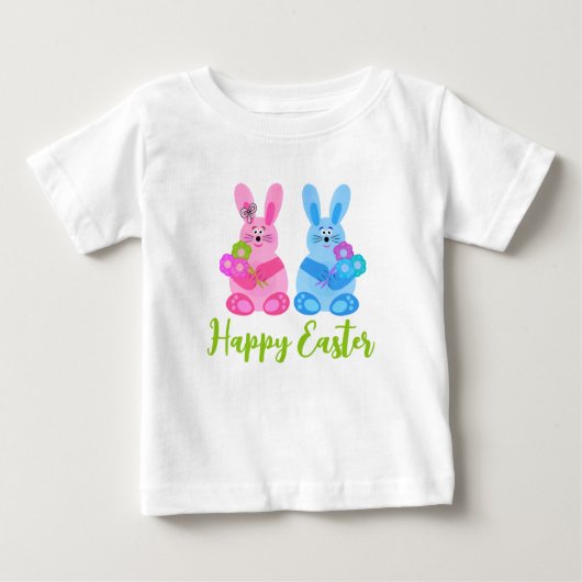 T-shirt Pour Bébé De mignons lapins (Devant)