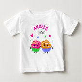 T-shirt Pour Bébé De mignons petits cupcakes (Devant)