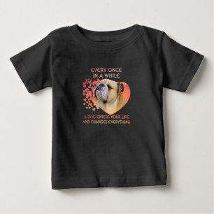 T-shirt Pour Bébé De Temps En Temps Un Chien Entre Dans Votre Vie