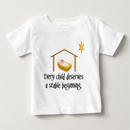 T-shirt Pour Bébé Début stable (Devant)