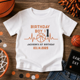 T-shirt Pour Bébé Débutant de l'année 1er anniversaire Basketball