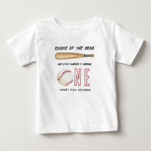 T-shirt Pour Bébé Débutant de l'année Fête d'anniversaire de basebal