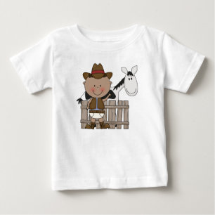 T-shirt Pour Bébé Déchets Derby Cowboy Pony Enfant Garçons