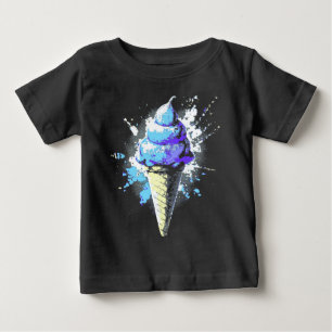 T-shirt Pour Bébé Déchiré Abstrait crème glacée