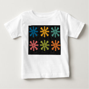 T-shirt Pour Bébé Découpe moderne de Starburst au milieu du siècle