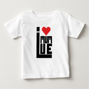 T-shirt Pour Bébé Découvrez Maman J'Aime Ma Maman, Drôle